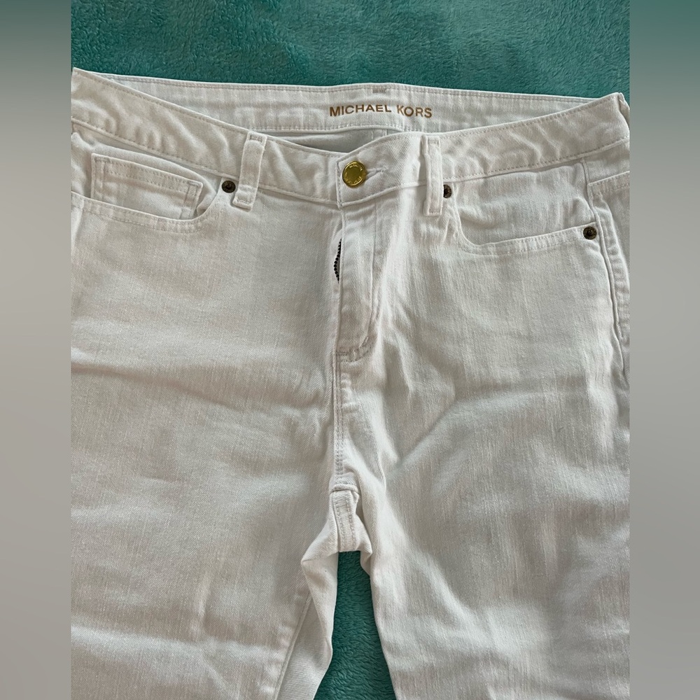 Michael Kors White Skinny Capri